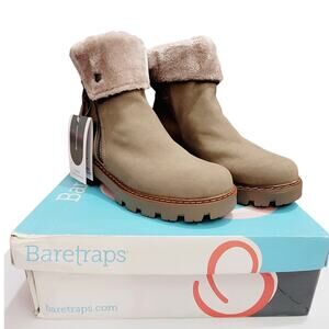 Baretraps Posture Westry Ankle Boots Size 8.5 Taupe Built in Orthotic NIB Womens